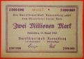* WÜRTTEMBERG: DEUTSCHLAND RAVENSBURG★2000000 MARKS 1923 MI...