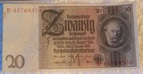 DEUTSCHES REICH 20 Reichsmark, Ro. 174b, M/E, Kriegsdruck - wu...