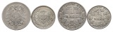 Kaiserreich; 2 Kleinmünzen 1876/1916