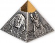 5 oz Silber 2021 teilvergoldet Chephren-Pyramide 3D Anubis- Au...