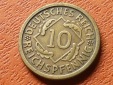 Deutschland Weimar 10 Reichspfennig 1934 D seltener Jahrgang