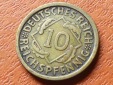 Deutschland Weimar 10 Reichspfennig 1925 J seltener Jahrgang