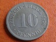 Deutschland Kaiserreich 10 Pfennig 1876 H, seltener Jahrgang