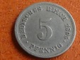 Deutschland Kaiserreich 5 Pfennig 1895 E, seltener Jahrgang