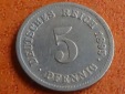 Deutschland Kaiserreich 5 Pfennig 1895 G, seltener Jahrgang