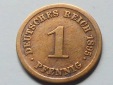 Deutschland Drittes Reich 1 Pfennig 1895 E seltener Jahrgang.