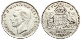 Australien: Georg V., One Florin 1940, Silber, 11,31 gr. 925er...