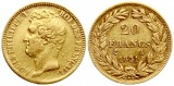 Frankreich: Luis Philippe, 20 Franc 1831 A, GOLD, 6,45 gr. 900...