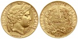 Frankreich, 2. Republik: 20 Franc 1851 A, GOLD, 6,45 gr. 900er...