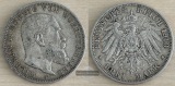 Deutsches Kaiserreich. Württemberg, Wilhelm II. 3 Mark 1910 F...
