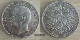 Kaiserreich, Baden  3 Mark  1908 G  Friedrich II. 1907-1918  F...