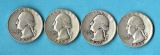 USA 4x 1 Silber Quarter 1944,45,50,51 Silber Golden Gate Münz...