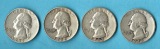 USA 4x 1 Silber Quarter 1948,52,56,57 Silber Golden Gate Münz...