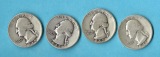 USA 4x 1 Silber Quarter 1941,42,43,45 Silber Golden Gate Münz...