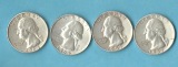 USA 4x 1 Silber Quarter 1957,59,64,64 Silber Golden Gate Münz...