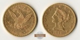 USA 10 Dollar Liberty Head 1880  MM-Frankfurt Feingold: 15,05g