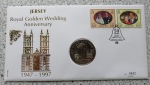 Jersey 5 Pounds 1997, Goldene Hochzeit, Auflage 6000 Stück