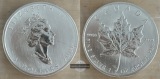 Kanada.  5 Dollar 2001 Maple Leaf   FM-Frankfurt    Feinsilber...