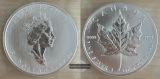 Kanada.  5 Dollar 2001 Maple Leaf   FM-Frankfurt    Feinsilber...