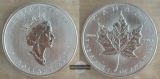 Kanada.  5 Dollar 2001 Maple Leaf   FM-Frankfurt    Feinsilber...