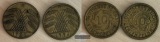 Deutschland, Weimarer Rep. 2x 10 Reichspfennig 1924/25  A  FM-...