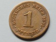 Deutschland Kaiserreich 1 Pfennig 1891 F seltener Jahrgang