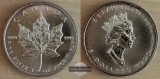 Kanada.  5 Dollar 2001 Maple Leaf   FM-Frankfurt    Feinsilber...