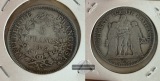 Frankreich, 5 Francs  1849 Herkules Gruppe FM-Frankfurt  Feins...