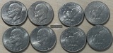 USA, 4x 1 Dollar 1972 Eisenhower  FM-Frankfurt   Feinsilber: 3...