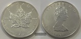 Kanada.  5 Dollar 1988 Maple Leaf   FM-Frankfurt    Feinsilber...