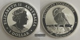 Australien  1 Dollar  2021  Kookaburra FM-Frankfurt Feinsilber...