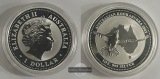 Australien  1 Dollar  2002  Kookaburra FM-Frankfurt Feinsilber...