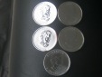 5 x 1 Unze Silber Kanada 2011; 5 Dollars - Elizabeth II.; 31,1...