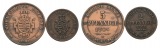 Sachsen; 2 Kleinmünzen 1864 / 1866