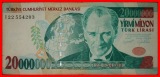 * ATATURK (1923-1938): TÜRKEI ★ 20000000 LIRA 2001 EPHESUS!...