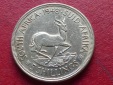 Große Silbermünze Südafrika 5 Shillings 1948 „Springbock...