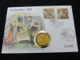 Numisbrief Gibraltar Weihnachten 1992 mit 50 Cent Münze