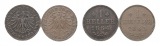 Frankfurt; 2 Kleinmünzen 1864 / 1865