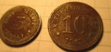 Kleingeldersatzmarke Kreis Querfurt - 1918 - 5 + 10 Pfennig - ...