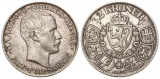 Norwegen: Håkon VII., 2 Kroner 1908, 15 gr. 800 er Silber, si...