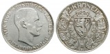 Norwegen: Håkon VII., 2 Kroner 1917, 15 gr. 800 er Silber mit...