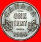 * MIT INDIEN (1920-1936): KANADA ★ 1 CENT 1920! GEORG V. (19...