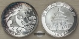 China.   10 Yuan 1992 Panda   FM-Frankfurt  Feinsilber: 31,1g