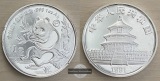 China.   10 Yuan  1991  Panda   FM-Frankfurt  Feinsilber: 31,1g