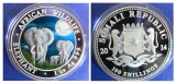 - kirofa -SOMALIA. 2014 - ELEPHANT - FARBE - 1 oz Silber 999 -...