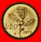 Ⰶ GLATTE KANTE (1968-2001): ITALIEN ★ 20 LIRA 1975R STG ST...