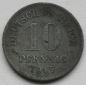 Kaiserreich: 10 Pfennig 1917, Zink statt Eisen (Jaeger 298Z)