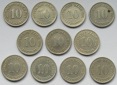 Kaiserreich: Lot aus elf verschiedenen 10 Pfennig 1874-1889 in...