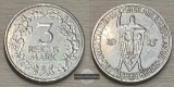 Weimarer Republik, 1919-1933. 3 Reichsmark 1925 E, Rheinlande....