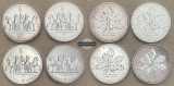 Deutschland,4 x 1 Unze Silber 1949-2009 Quadriga FM-Frankfurt ...